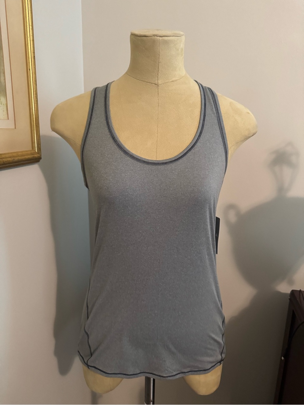 Athleta Heather Gray Racerback Scoop Tank